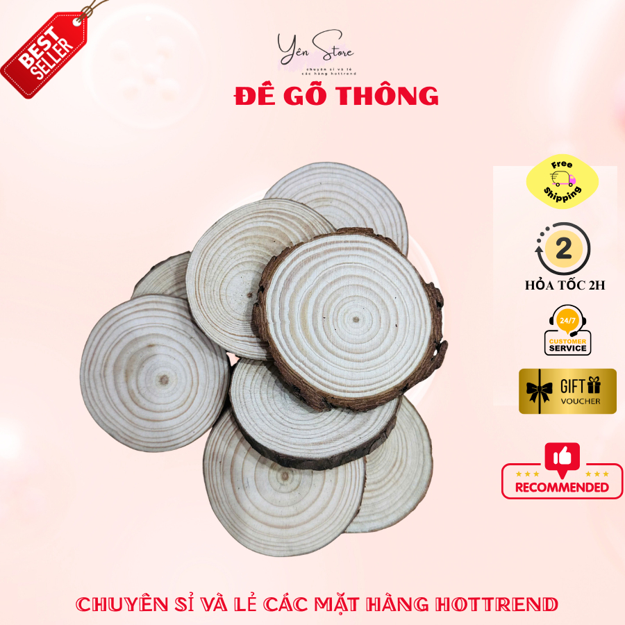 Đế Gỗ Trang Trí dùng Làm đế Cây Thông Giáng Sinh, Decor phòng quán, làm đồ handmade, DIY